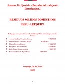 RESIDUOS SOLIDOS DOMESTICOS PERU-AREQUIPA