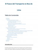 El Fiasco del Transporte en Bus de Lima