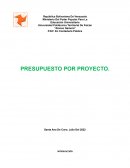PRESUPUESTO POR PROYECTOS