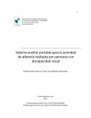 Sistema auxiliar portable para la actividad de alfarería realizada por personas con discapacidad visual