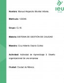 Sistema de gestión de calidad. Diseño organizacional de una empresa