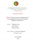 Estudio de la pobreza multidimensional y de la desigualdad por ingresos de la parroquia Malacatos del cantón Loja