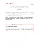 FORMULACIÓN DE PROYECTOS EXAMEN