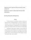 Análisis Desde el Derecho Comparado Del Arbitraje Internacional En Colombia, Argentina y Perú