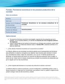 Fenómenos económicos en los procesos productivos de la sociedad