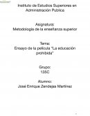 Ensayo de la película “La educación prohibida”
