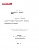 PROGRAMA MAESTRÍA EN: GESTION PÚBLICA