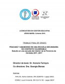 El fracaso y deserción escolar en contextos vulnerables
