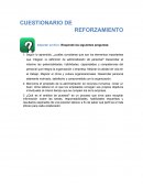 CUESTIONARIO DE REFORZAMIENTO