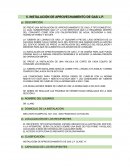 INSTALACIÓN DE APROVECHAMIENTO DE GAS