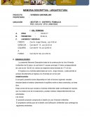 Memoria Descriptiva de Arquitectura Proyecto Habitación