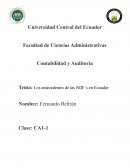 Antecedentes de las NIFFs en Ecuador