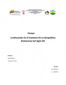 La Educación En El Contexto De La Geopolítica Bolivariana Del Siglo XXI