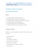 Actividad: Escribir un ensayo de comparación/contraste
