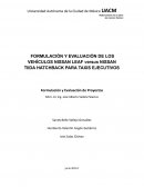 FORMULACIÓN Y EVALUACIÓN DE LOS VEHÍCULOS NISSAN LEAF versus NISSAN TIIDA HATCHBACK PARA TAXIS EJECUTIVOS
