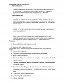 Objetivos de Plan de Emergencia