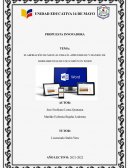 ELABORACIÓN DE MANUAL PARA ÉL APRENDIZAJE Y MANEJO DE HERRAMIENTAS DE USO COMÚN EN WORD