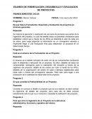 FORMULACION, DESARROLLO Y EVALUACION DE PROYECTOS