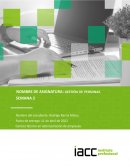 Gestión de personas