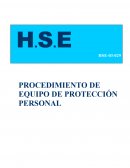 Procedimiento de Equipo de proteccion personal