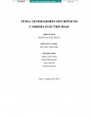 GENERADORES SINCRÓNICOS