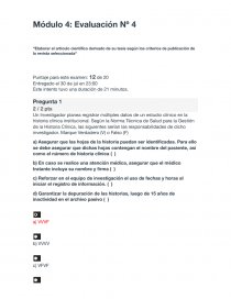 Módulo 4: Evaluación Nº 4 Gestion en Recursos USMP. Página 1