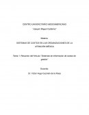 Resumen del Artículo “Sistemas de información de costos de gestión”