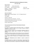 REGISTRO DE PROCESOS DE APRENDIZAJE EN FAMILIA