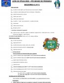 LISTA DE ÚTILES 2022 - 4TO GRADO DE PRIMARIA