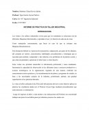 Informe de practica en taller industrial