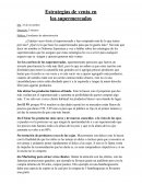 Estrategias de venta en los supermercados