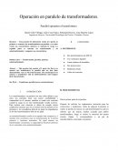 Operacion en paralelo de transformadores