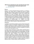 Efectos de la desinfección solar simulada del agua sobre la infectividad de Salmonella typhimurium