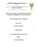 Estructura y síntesis de la administración pública municipal centralizada de León Guanajuato