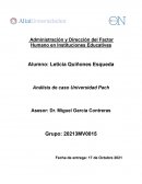 Administración y dirección del factor humano en instituciones educativas