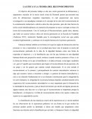 LA ETICA Y LA TEORIA DEL RECONOCIMIENTO