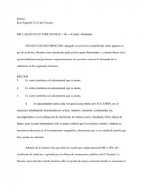CONTESTACION PERTENENCIA VINCULADO. Página 1
