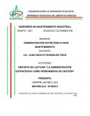 Reporte de lectura "La administración estratégica"