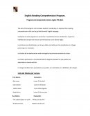 Programa de Comprensión lectora Inglés IPE 2022