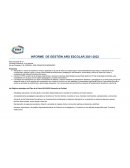 INFORME DE GESTIÓN AÑO ESCOLAR 2021-2022