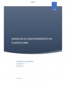 Modelo de mantenimiento Plantas ERNC