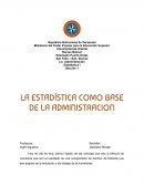 La estadística como base de la administracion