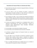 Antecedentes del Transporte Público en la Administración Pública