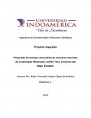 Propuesta de manejo comunitario de recursos naturales de la parroquia Misahuallí