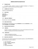 MEMORIA DESCRIPTIVA ARQUITECTURA