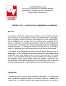 OBSTÁCULOS A LA INNOVACIÓN EN EMPRESAS COLOMBIANAS