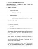 Sistema de Gestión de la Seguridad y Salud en el Trabajo . La auditoría de cumplimiento