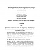 Aprovechar la pandemia como una oportunidad para promover los conocimientos sobre las vacunas y la resiliencia frente a la información errónea