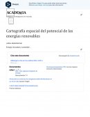 Cartografía espacial del potencial de las energías renovables
