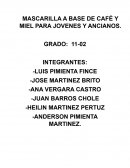 MASCARILLA A BASE DE CAFÉ Y MIEL PARA JOVENES Y ANCIANOS